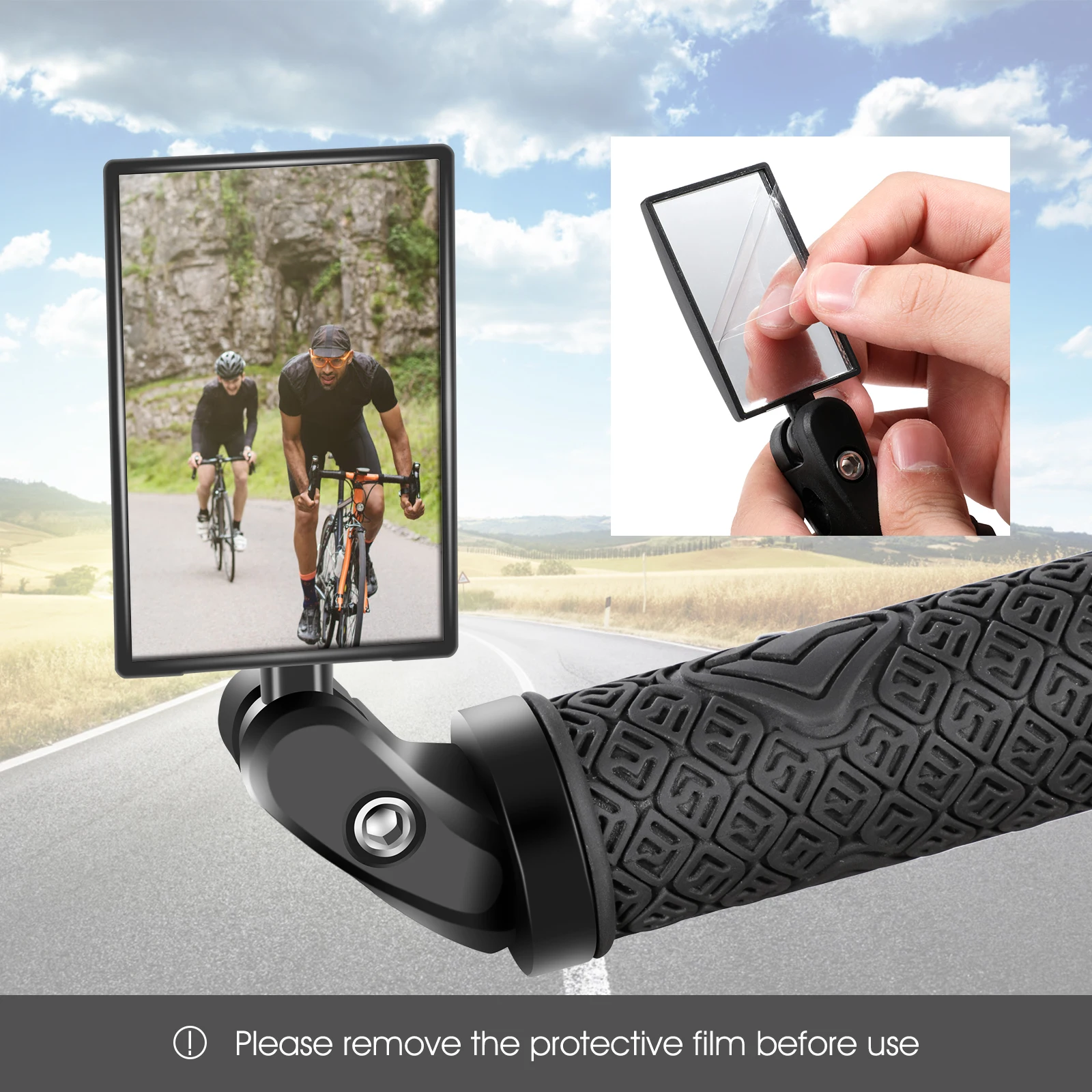 WEST BIKING 360 Degree Rotatable Bicycle Rearview Mirror Cycling Rear View Mirror Bike Accessories MTB Bike Handlebar Mirror