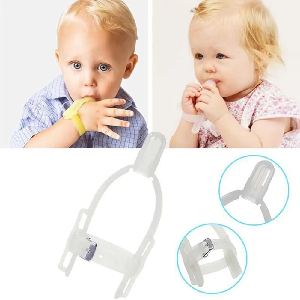 Nontoxic Silicone Baby Kids Child Finger Food Grade Sucking Adjustable Band Hand Guard Children Wrist Stop Thumb Orthosis E Q1L5