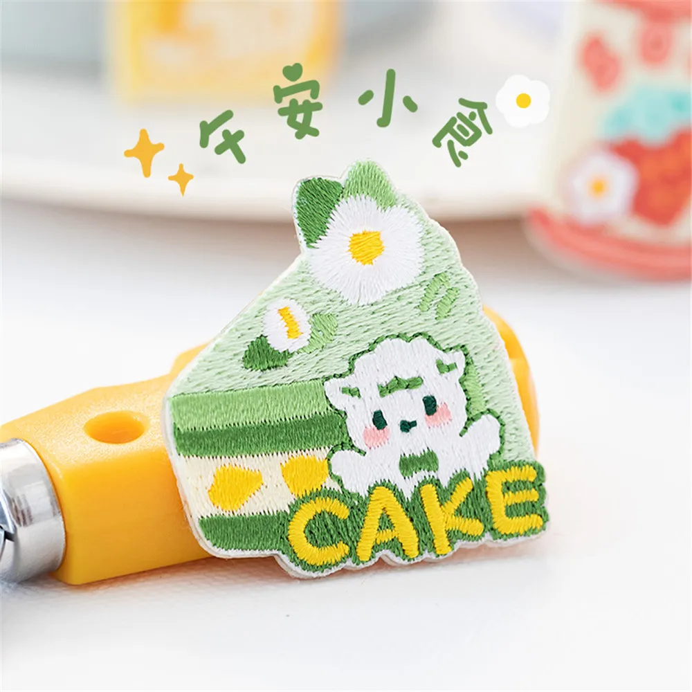 AHYONNIEX Cartoon Sushi Milch Ei Pizza Patches DIY Applique Stickerei Parches Stoff Aufkleber Eisen Auf Parch für Kleidung – Detail 4