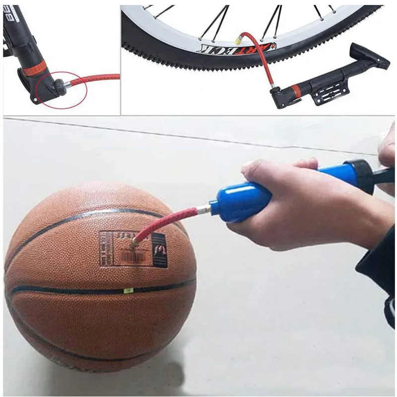 Agujas de bomba de bola con adaptador de boquilla y manguera de aire para inflar fútbol, baloncesto, voleibol, pelota de Rugby, juguetes inflables