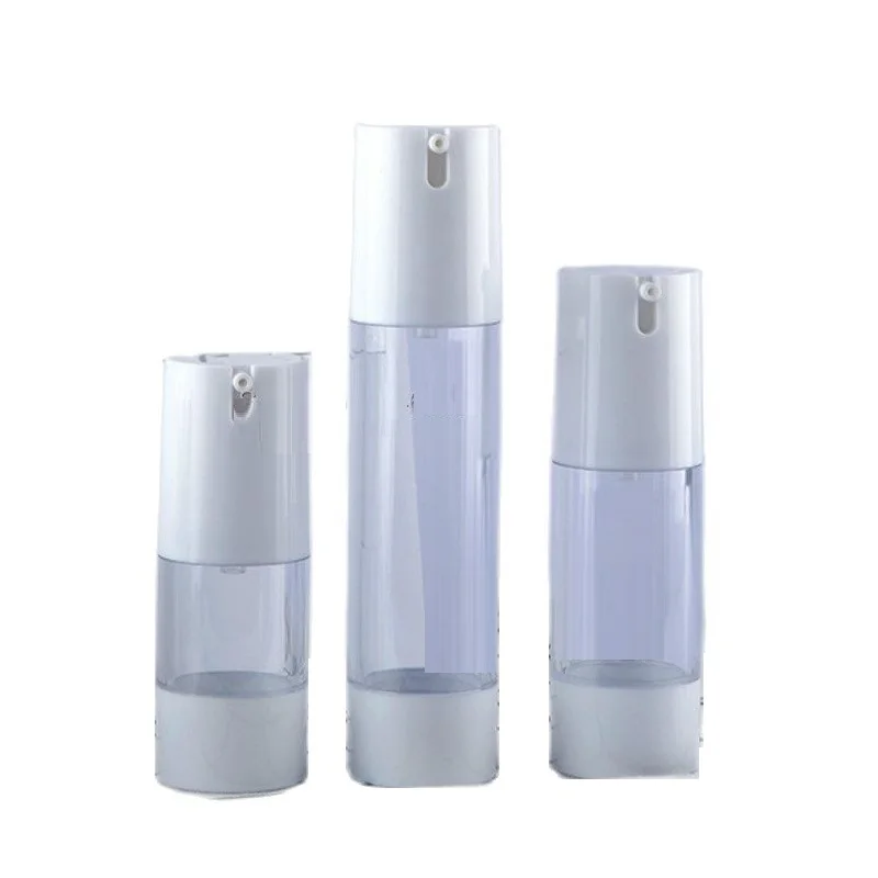 

50ml Plastic Airless Bottle Empty White Airless Bottle 30ml Emulsion Pump Silver Lotion Pump Airless Bottle Cosmetic 30pcs/Lot