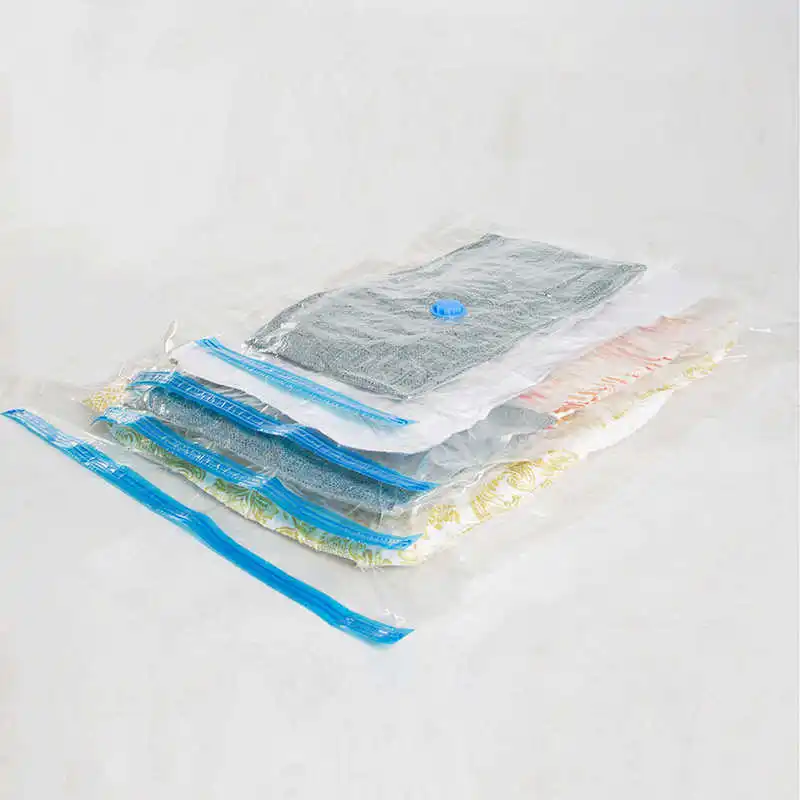 5 Pack Vacuum Compression Bag For Clothes Towel Blanket Textiles 40x60 60x80 80x120 Transparent Under Bed Wardrobe Storage Bags