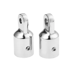 2Pcs Marine Yacht Rowing Boats Hardware Stainless Steel 316 Bimini Top Eye End Cap Boat Hardware For 3/4