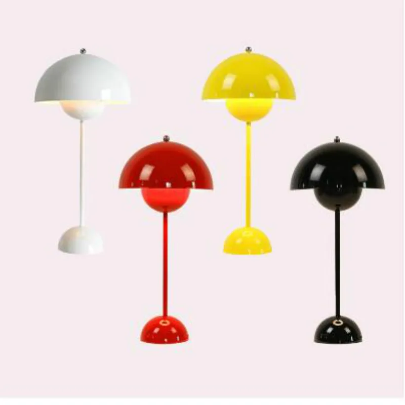 

White / Black / Yellow / Red Modern Table Lamp Living Room Iron Bedside Study Desk Lamp Interior Lighting Decoration LB12121114