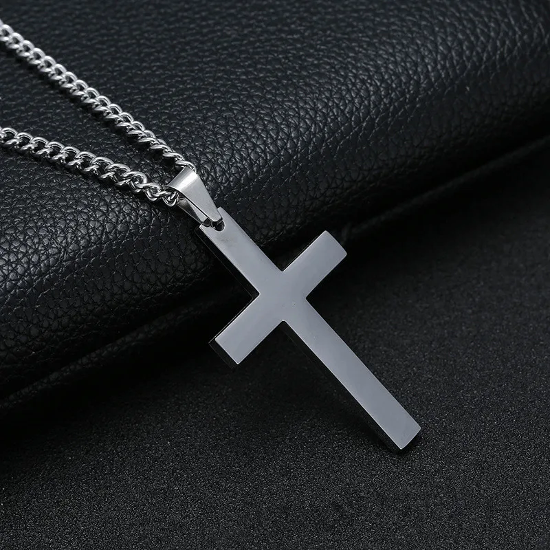 Mode Kruis Hanger Ketting Vrouwen Mannen Rvs Link Chain Charm Ketting Cool Jongens Meisjes Punk Hip Hop Sieraden Gift