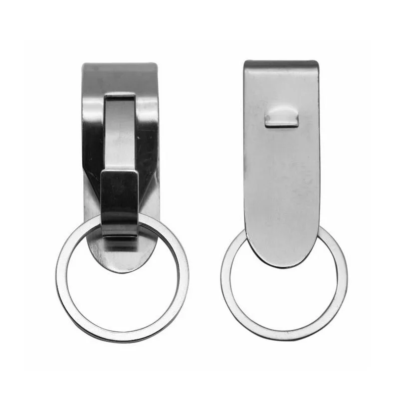 Edelstahl-Schlüsselanhänger, Sicherheitsclip, robuster Gürtel, Schlüsselclip, Gürtel, Schlüsselanhänger, 2, abnehmbare Schlüsselanhänger, Gürtel, Schlüsselhalter, Zubehör – Detail 9