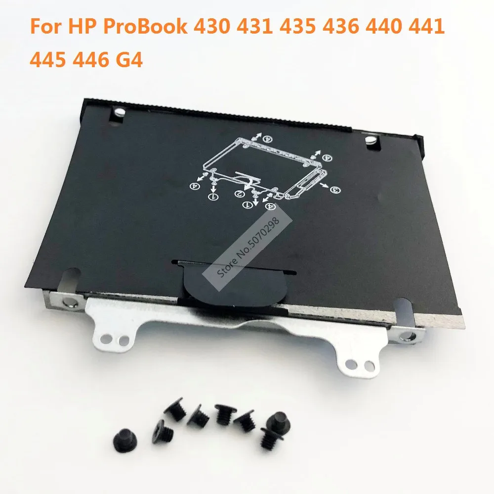 

SATA Hard Disk Drive HDD SSD Caddy Bracket with Screws for HP ProBook 430 431 435 436 440 441 445 446 G4