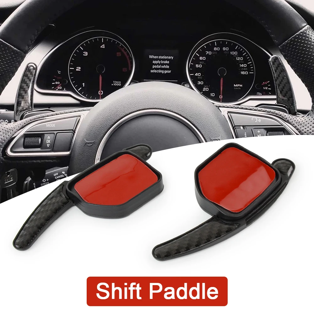 

VR - High Quality new Paddle Shift Extensions For Audi A1 A3 S3 TT Steering Wheel Shifters Gear Carbon Fiber VR-PSD06