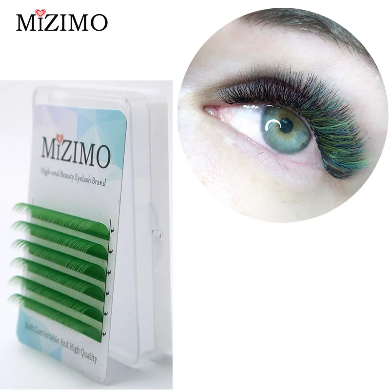 MIZIMO New Color Eyelashes 0.07 / 0.1mm8-17mm White Blue Green Purple Pink Red Natural Soft Personality Eyelash Extension