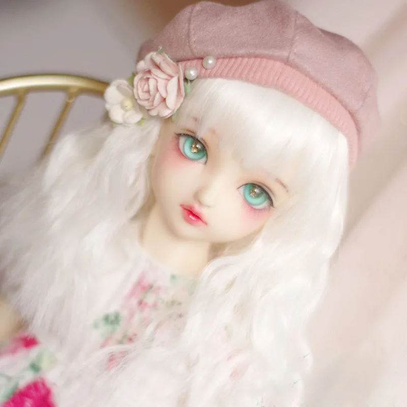 1/3 1/4 1/6 1/8 Bjd SD Wig Hair White Wavy High Temperature Fashion Wire BJD Wig For BJD Doll Wig