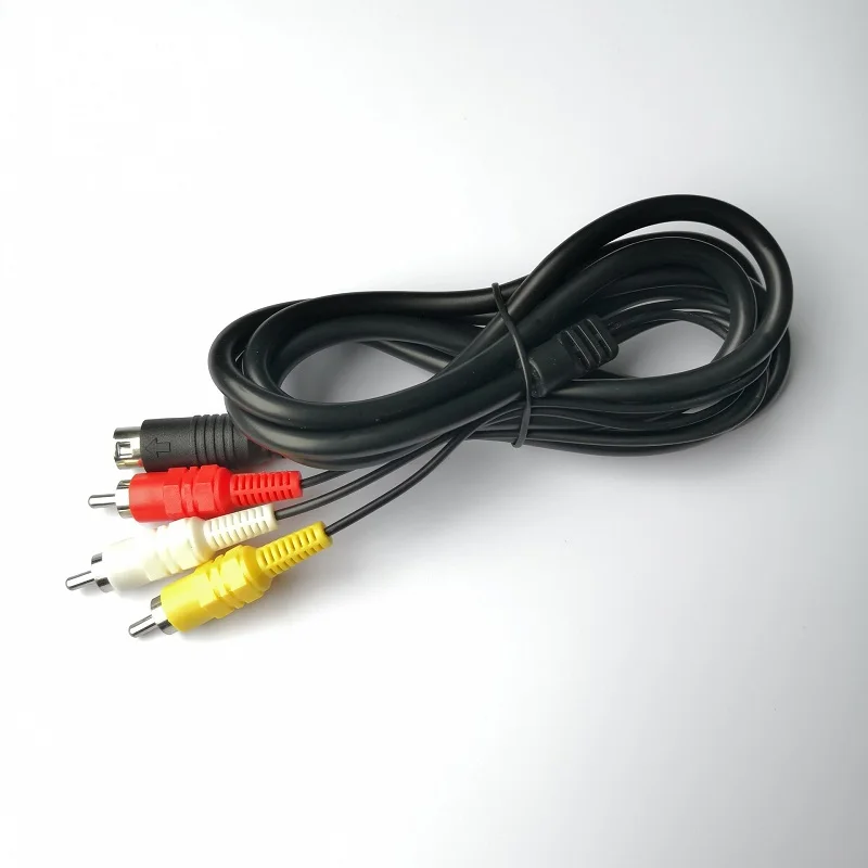 10pcs AV Cable Audio Video Cable replacement for SEGA Mega Drive 2 RCA Cord for SEGA Genesis 2