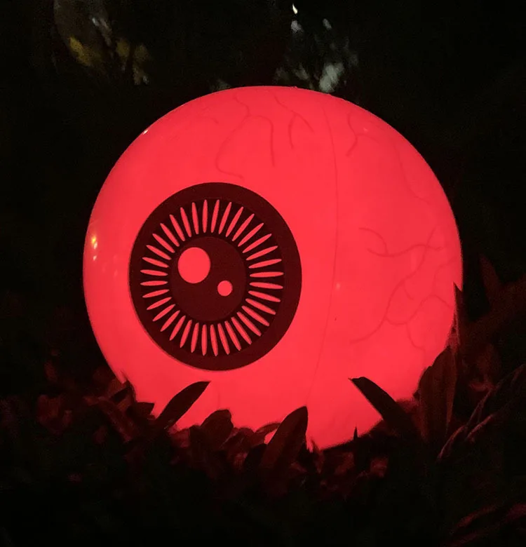 16 Inch Pumpkin Eyeball Swimming Pool Lamp Led Inflatable Remote Control Floating Lights Halloween Party Outdoor Decoration