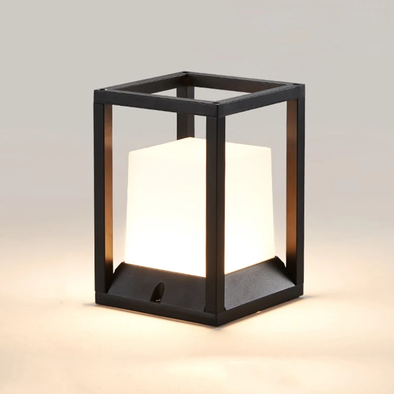 Outdoor Column Head Lamp Modern Minimalist LED Lawn Courtyard Waterproof Doorpost Lamp Garden Villa Wall Lamp