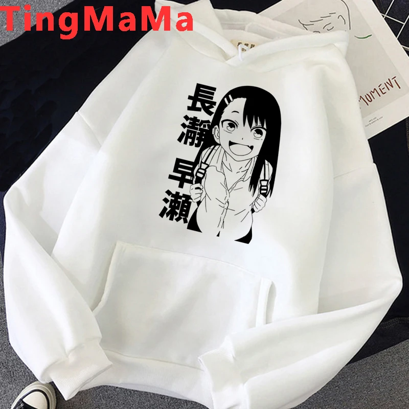 Hot Japanese Anime Nagatoro Hoodies Men Kawaii Harajuku Cartoon Graphic Streetwear Unisex Hip Hop Tops Manga Sweatshirts Male