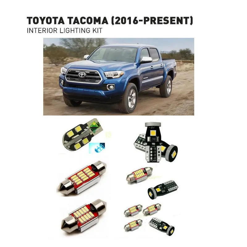 

Led interior lights For Toyota Tacoma 2016+ 9pc Led Lights For Cars lighting kit automotive bulbs Canbus