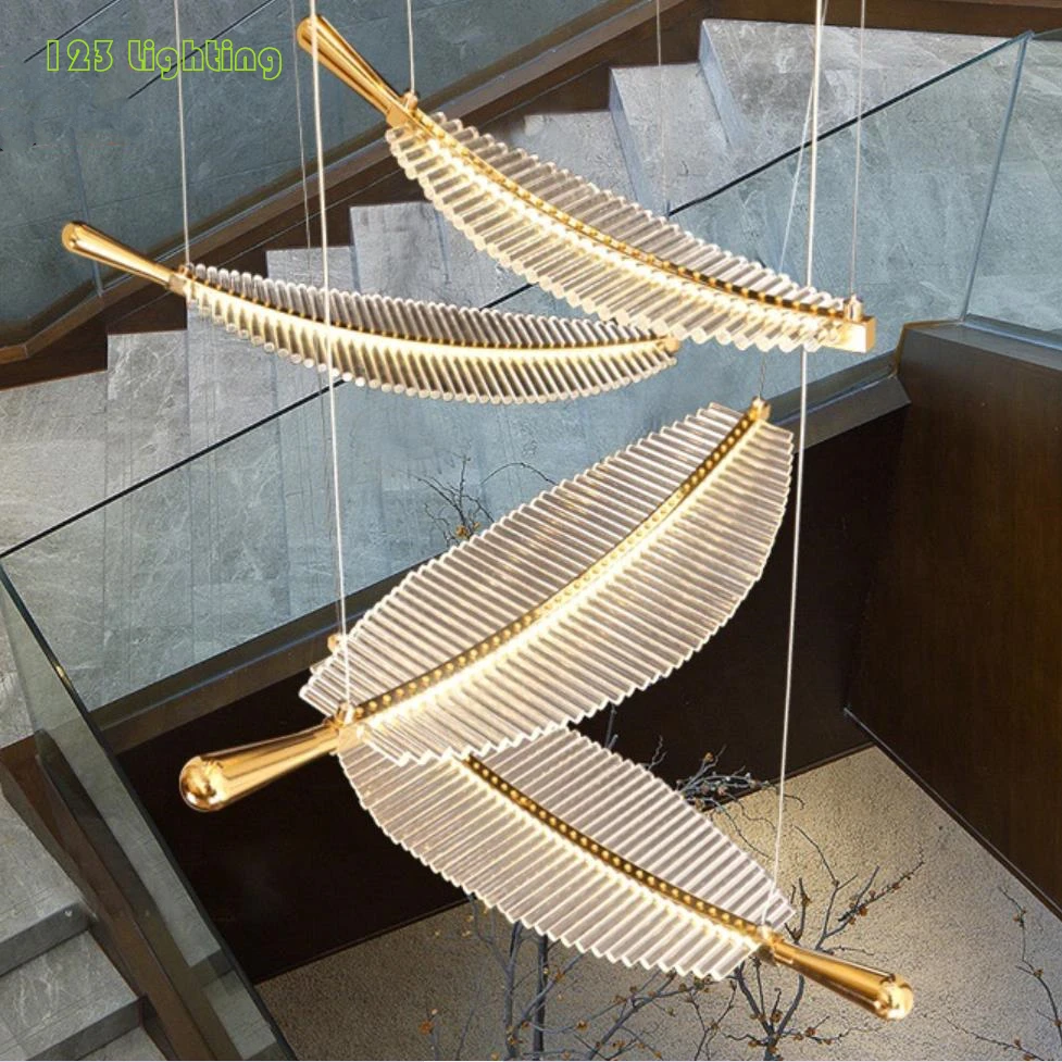 

Denmark Novelty LED Pendant Lights Apply To Apartment Hotel Hall Villa Leaf Art Design Fashion Home Decoration Lllumination