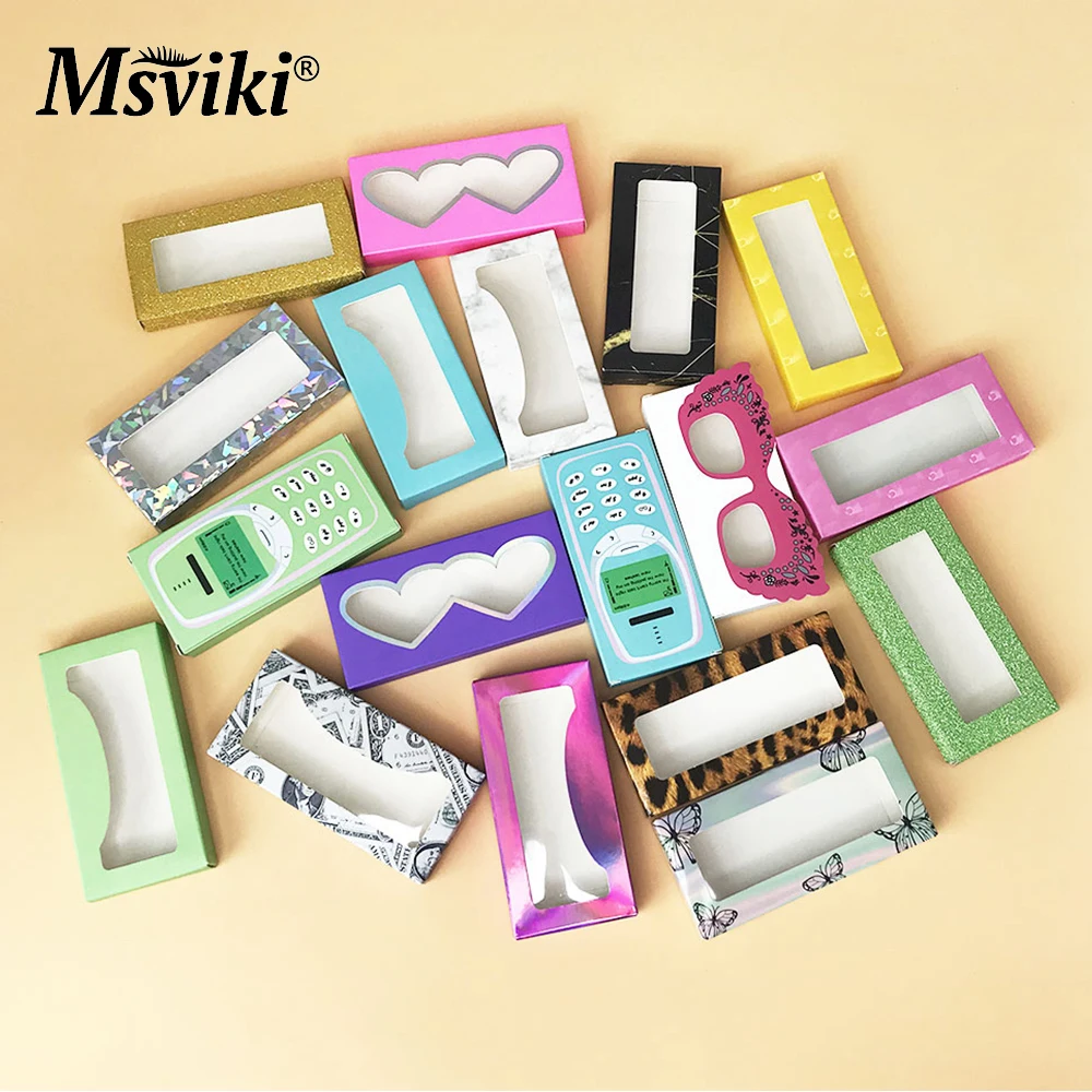 Wholesale 10/20/50/100Pcs Fluffy Fake Eyelashes 25MM Mink Lashes Packaging Boxes Magnetic Thick 5D Eyelash Case Bulk Makeup