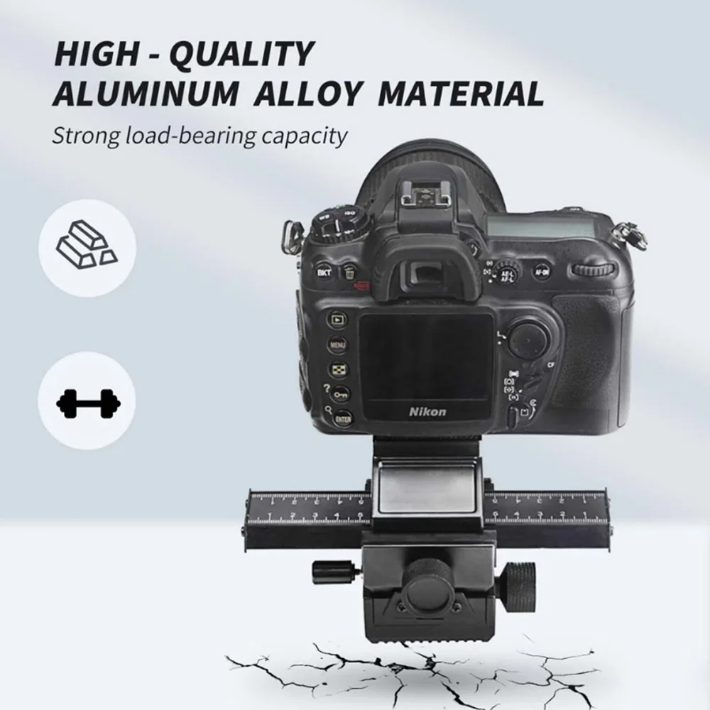 4 Way Macro Focusing Rail Slider for DSLR Camera Macro Camera Gimbal Stabilizer with 1/4\