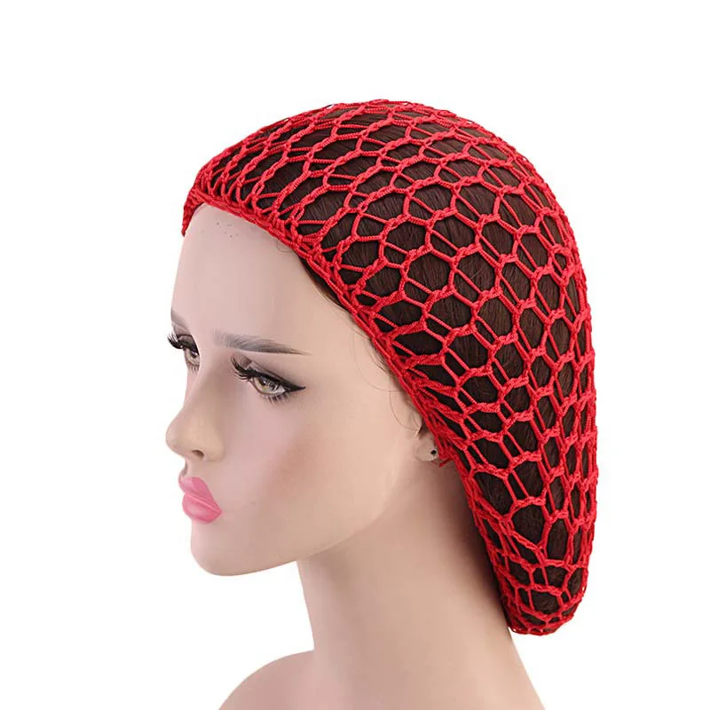 Women\'s Fashion Lady Weaving Network Mesh Plate Hair Hat Nightcap Hair Care Cap