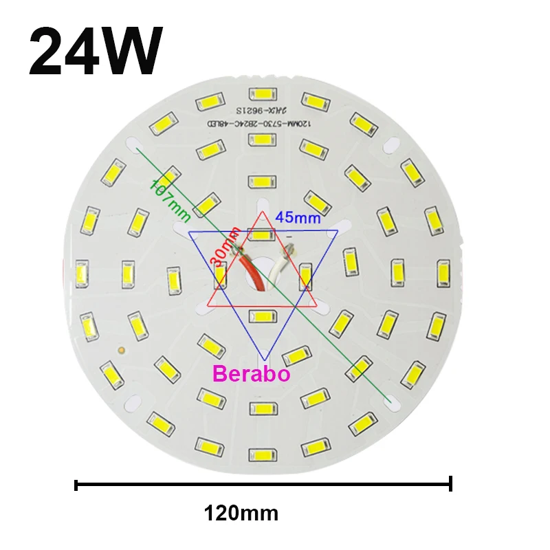5 Stück SMD5730 LED-Lampenperlen 3W6W9W12W 18W36W Helligkeits-Lichtplatinen für LED-Lampen und LED-Downlights Zubehör – Detail 17