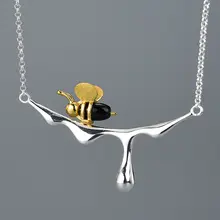 18K Gold Bee Pendant Necklace for Women #3