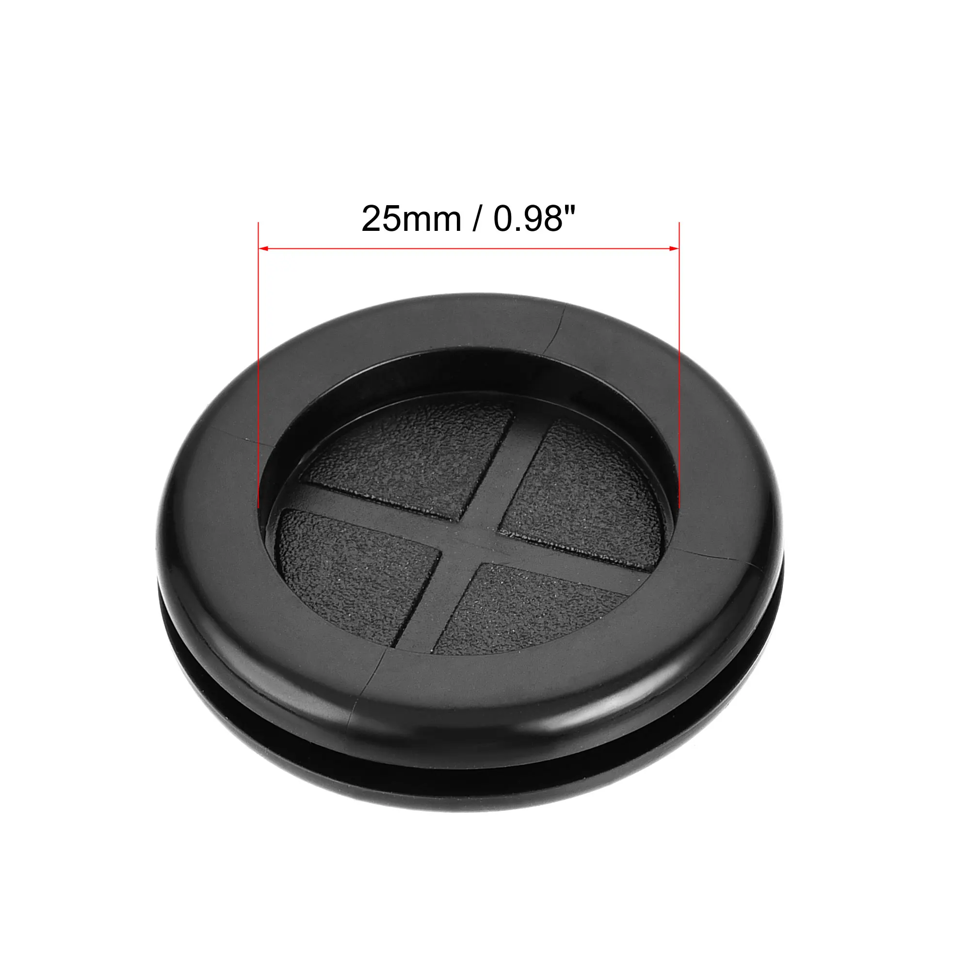 4Pcs Black Electrical Rubber Grommet Round Double-Sided Mount Dia 32 mm Wiring Grommets Hole Plug Electrical Wire Gasket
