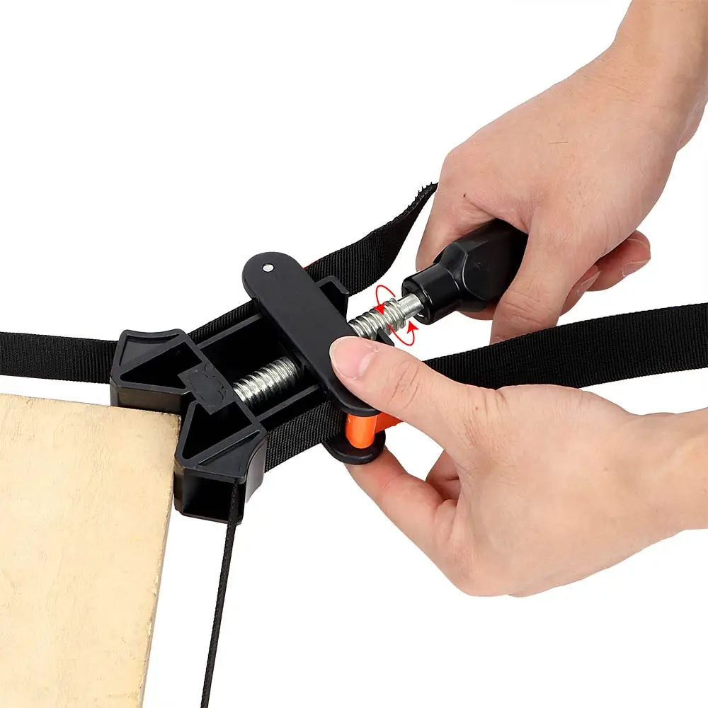 DIYWORK งานไม้เครื่องมือ Quick Adjustable Band Clamp 90 องศามุมขวาเหลี่ยมคลิปกรอบคลิปมัลติฟังก์ชั่ Blet Clamp