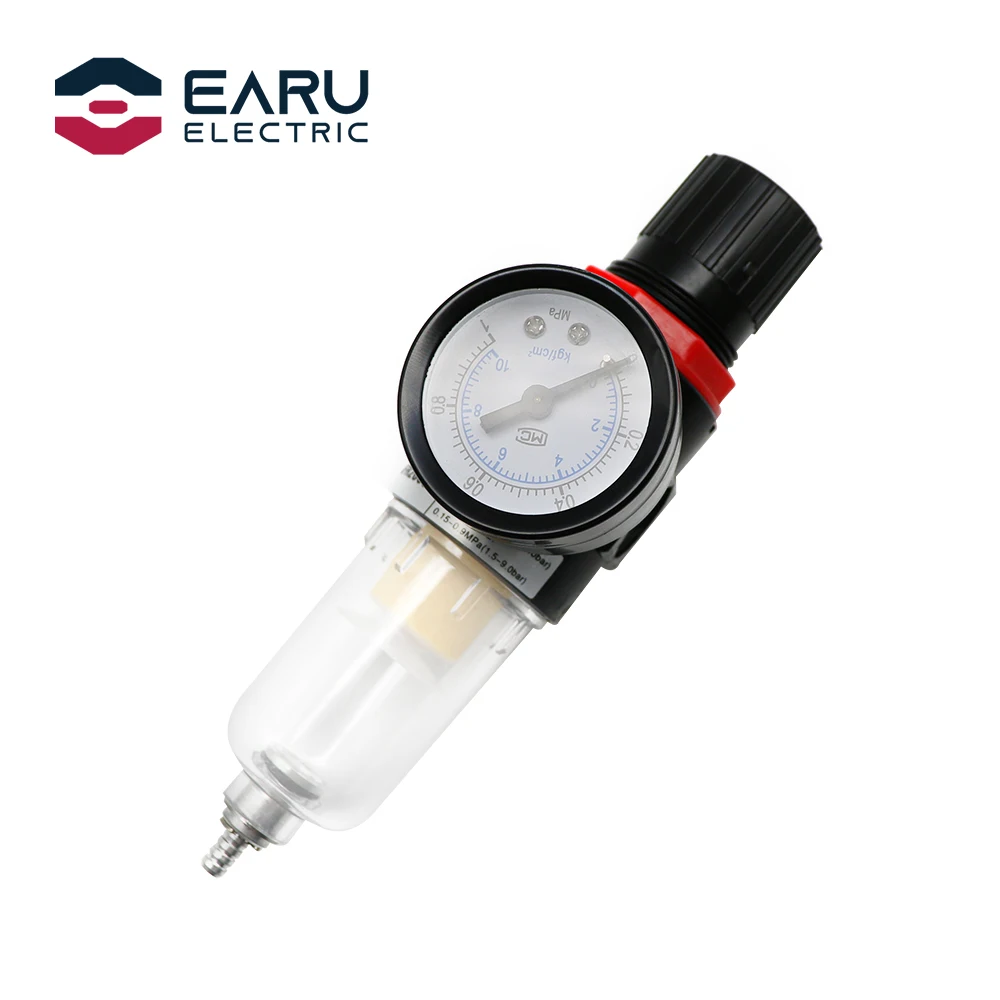 1pc AFR-2000 Pneumatic Filter Air Treatment Unit Pressure Regulator Compressor Reducing Valve Oil Water Separation AFR2000 Gauge