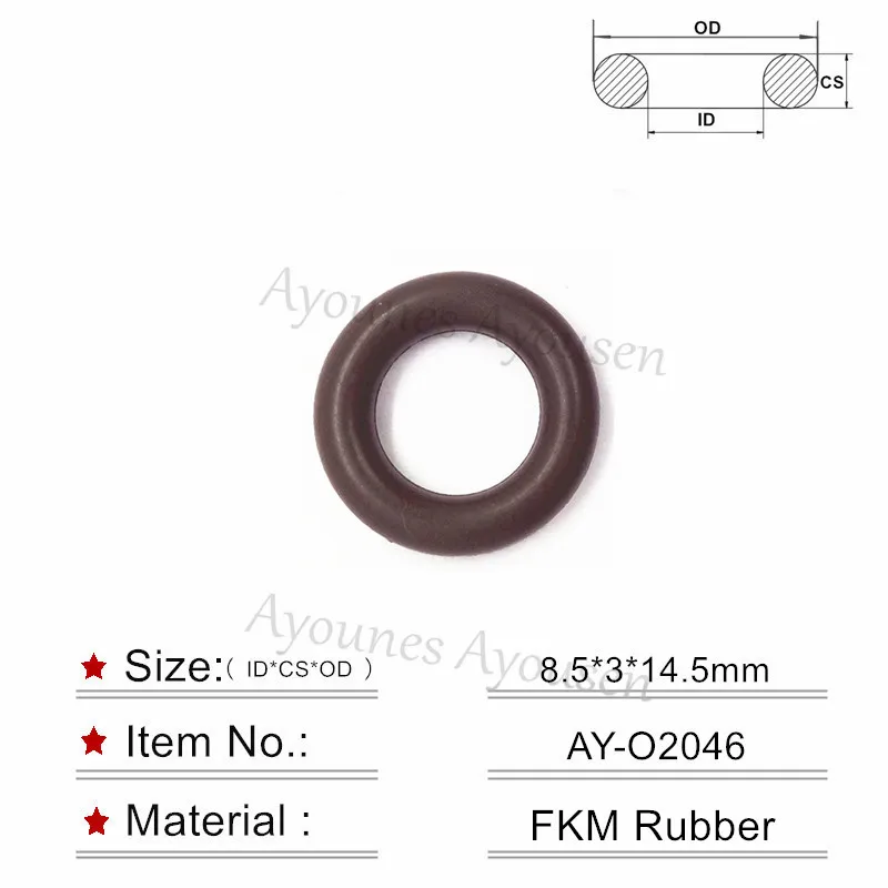 free shipping 500pieces rubber oring seals 14.5*8.5*3mm for bwm fuel injector seal auto parts (AY-O2046)