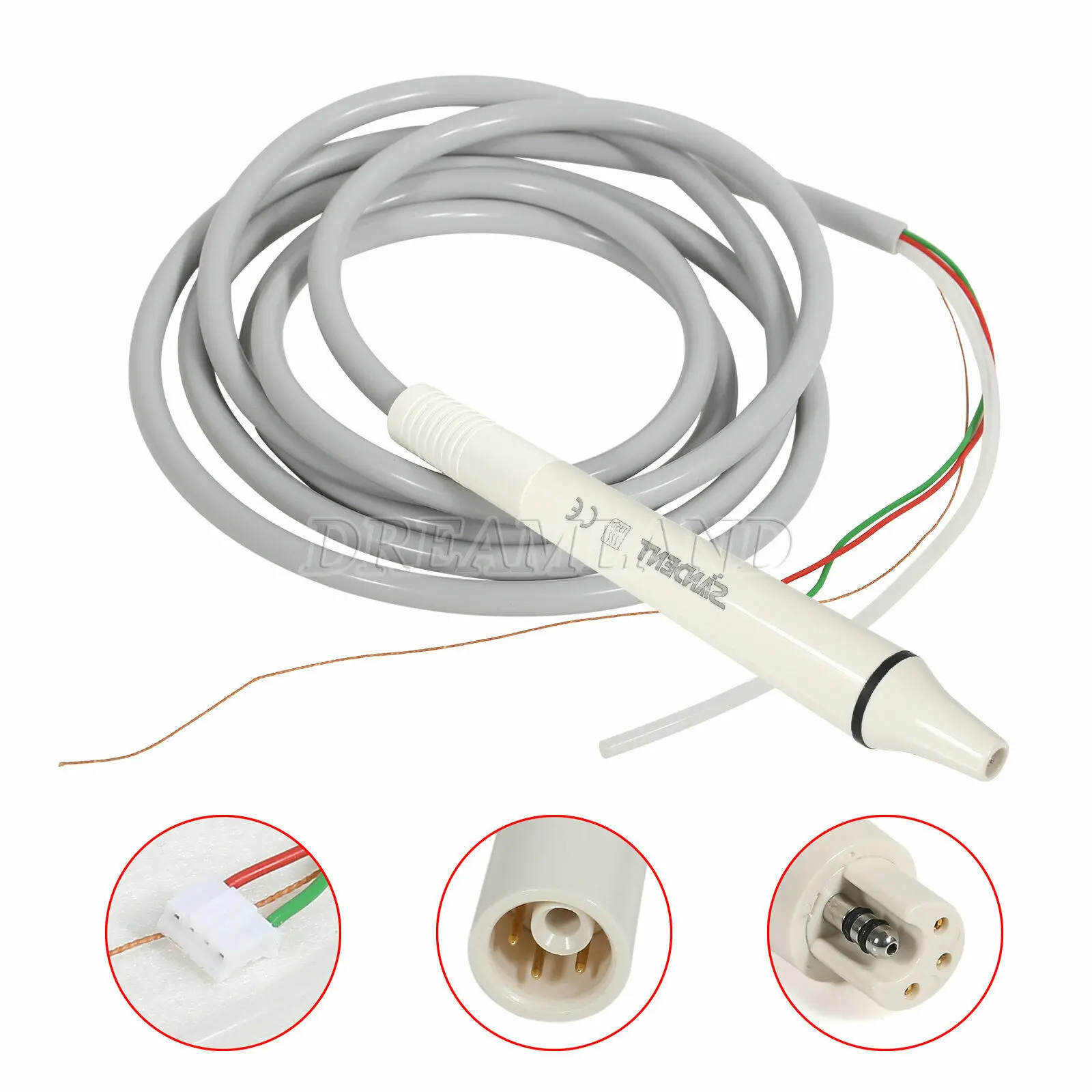 Dental Detachable Ultrasonic Piezo Scaler Handpiece + Tube cable fit EMS Cavitron Tips