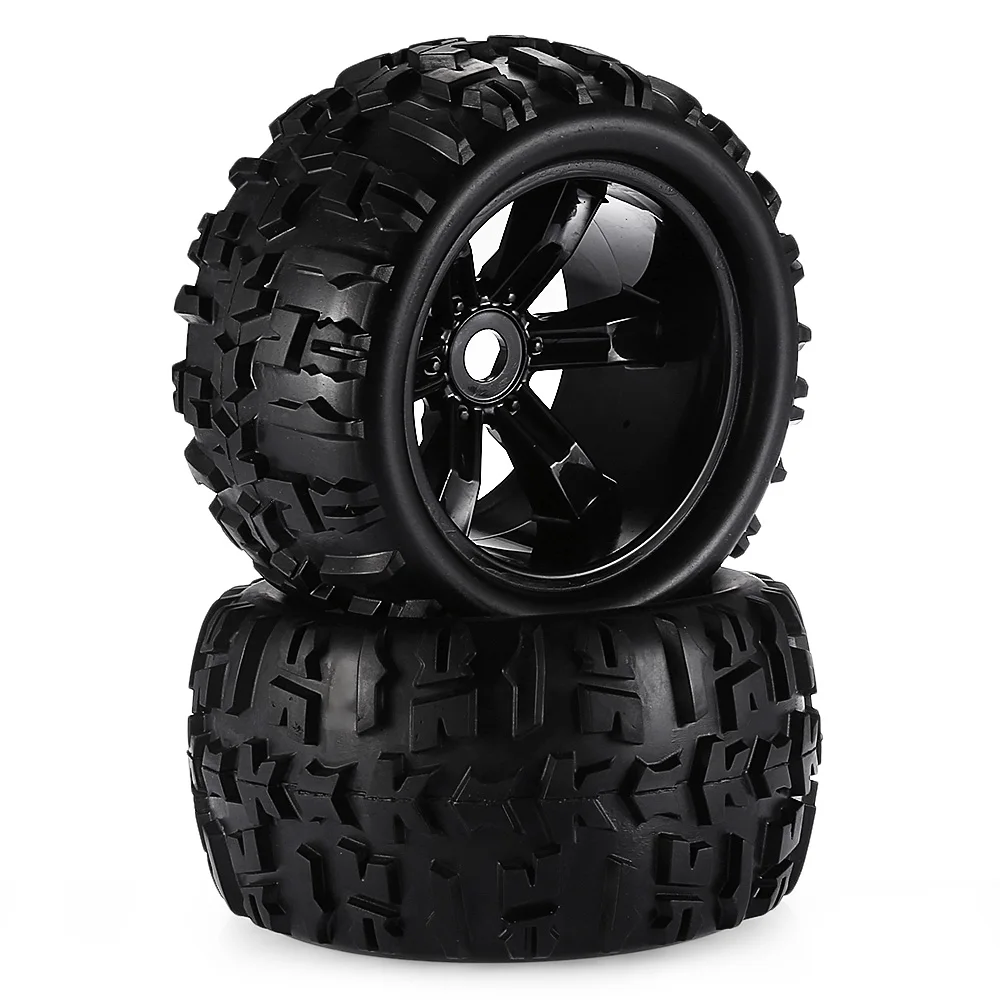 2PCS 170MM 155MM 150MM 120MM Tyre Weel Monster Truck Tires Wheels 17mm Hub Hex for 1/8 RC Car Redcat Traxxas Trx4