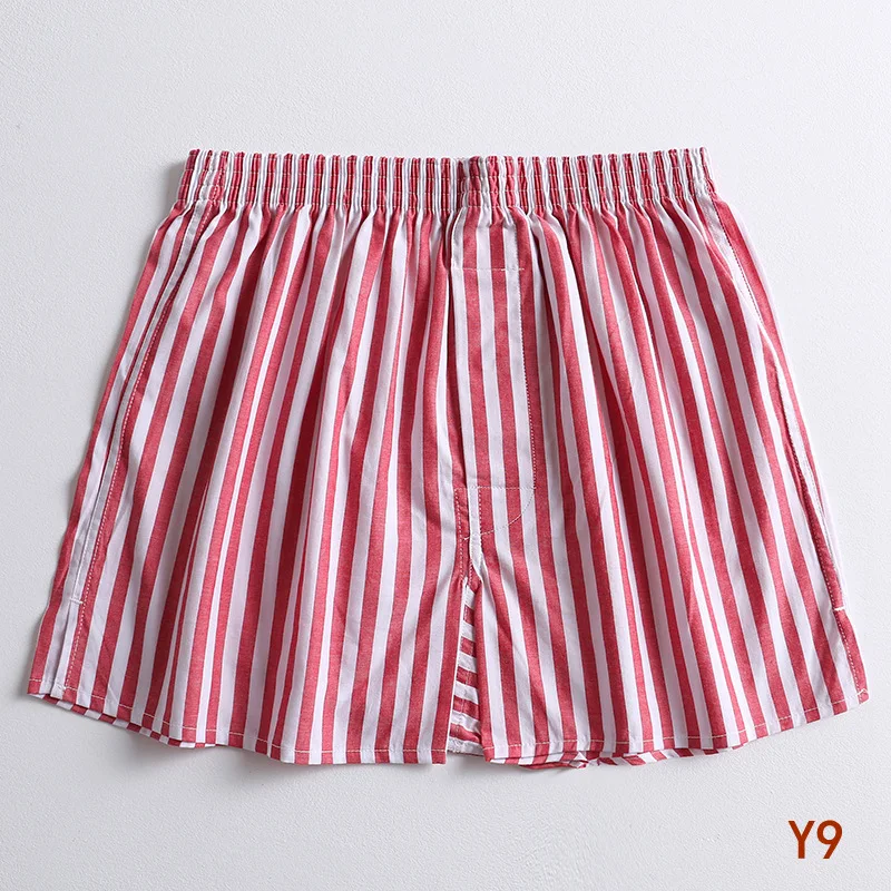 Simple plaid Summer sexy shorts men sleep bottoms Korea fashion mens sleepwear shorts sheer homewear Arrow pants men Y