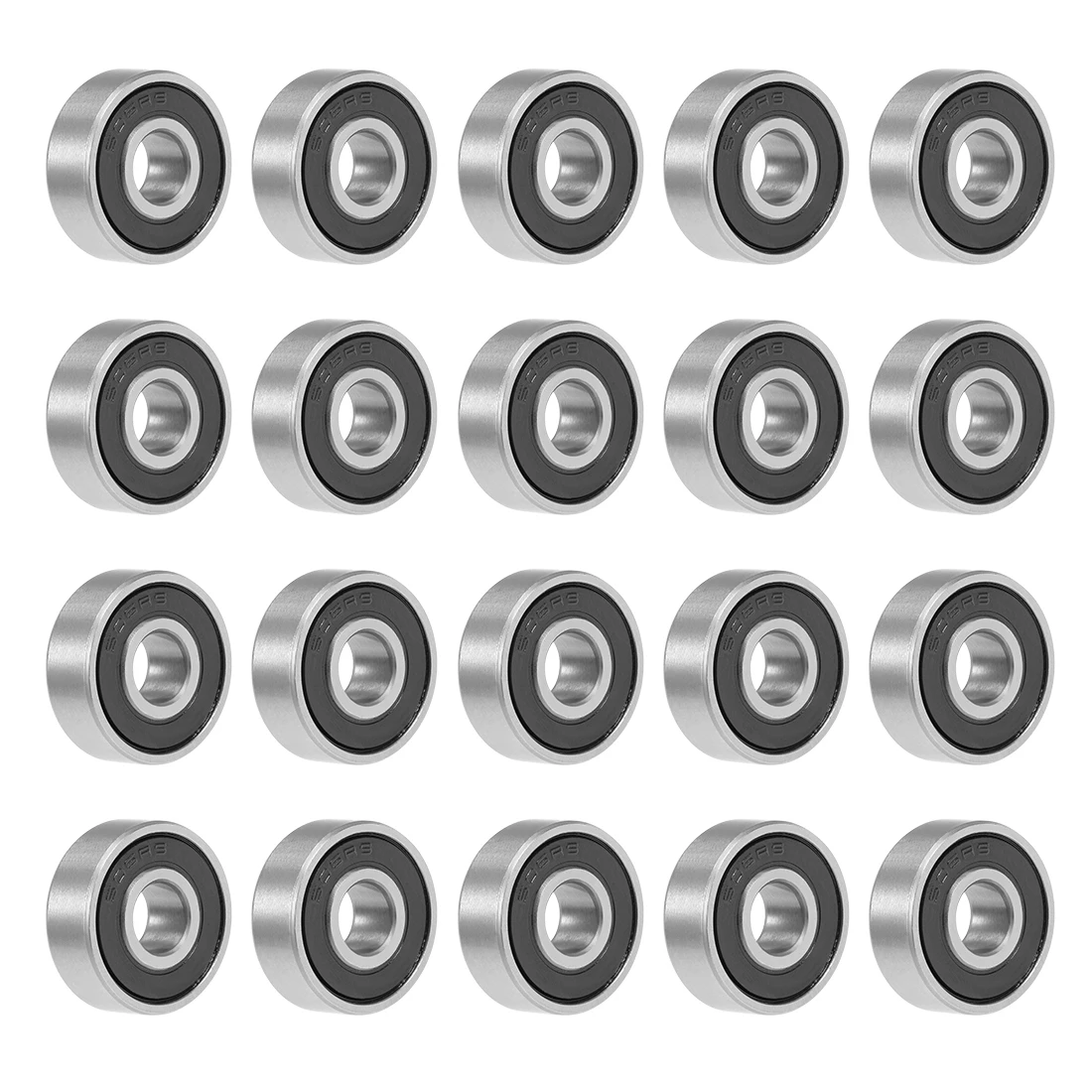 uxcell 20Pack 606-2RS Deep Groove Ball Bearing 6x17x6mm Double Sealed Chrome Steel Bearings  for Home Garden DIY