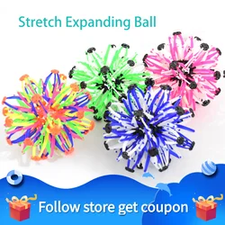 Stretch Expanding Ball Children's Toys Funny Stress Relief  Plastic Throwing Gift Kid Magic Weaving  Rainbow  Sphere Shrinking