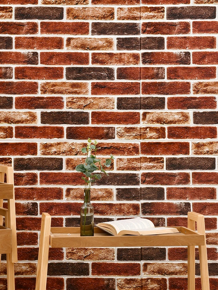 

3D Stereo Retro Brick Pattern Wall Sticker, Self-adhesive Wallpaper, Waterproof and Moisture-Proof Foam Stick, Shop Wall Renovat