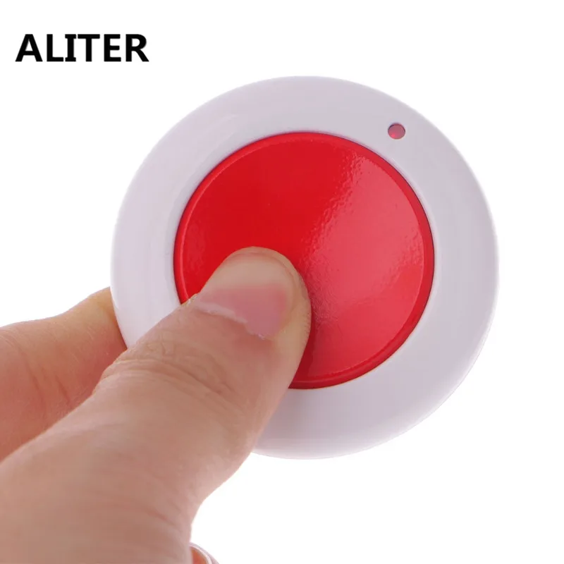 ALITER DC 9V 12V 24V 10A 1-Button 433MHz RF Wireless Remote Control Round Transmitter