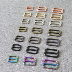 1Pcs 15mm 20mm 25mm Webbing Metal Straps Adjuster Slider DIY Bag Dog Collar Belt Buckle Garment Sewing Accessory Glide Hardware