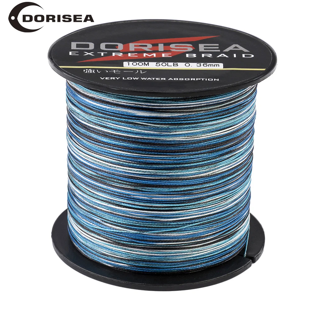 DORISEA New Camo Top Quality 4 Strands Braided Line 100M 300M 500M 1000M 1500M 2000M PE Extreme Fishing Line Wire Pesca