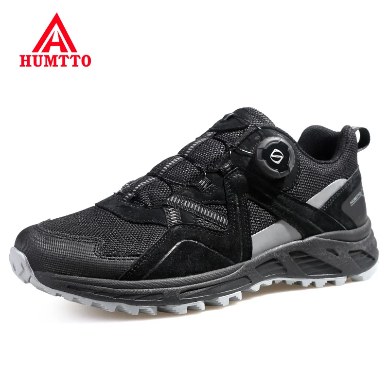 HUMTTO Brand Sneakers Men Breathable Walking Man Shoes Luxury Designer Leather Fashion Black Sport Running Casual Shoes for Mens