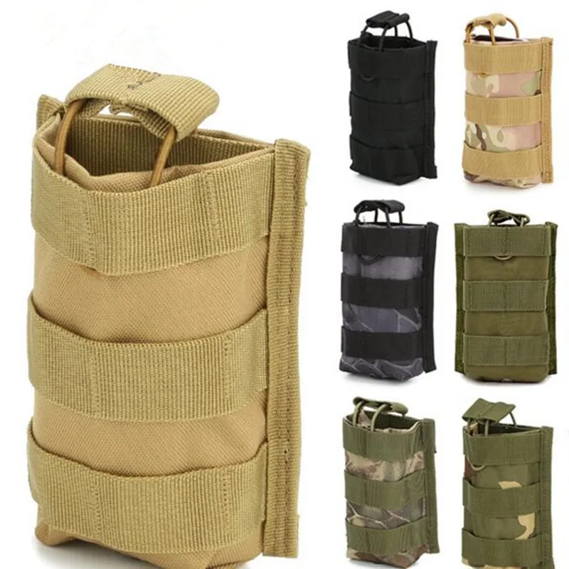 

600D Nylon Multi Function Single Molle Interphone Vest Bag Outdoor Training Hunting Shooting Camo Accessory Waist Pouch