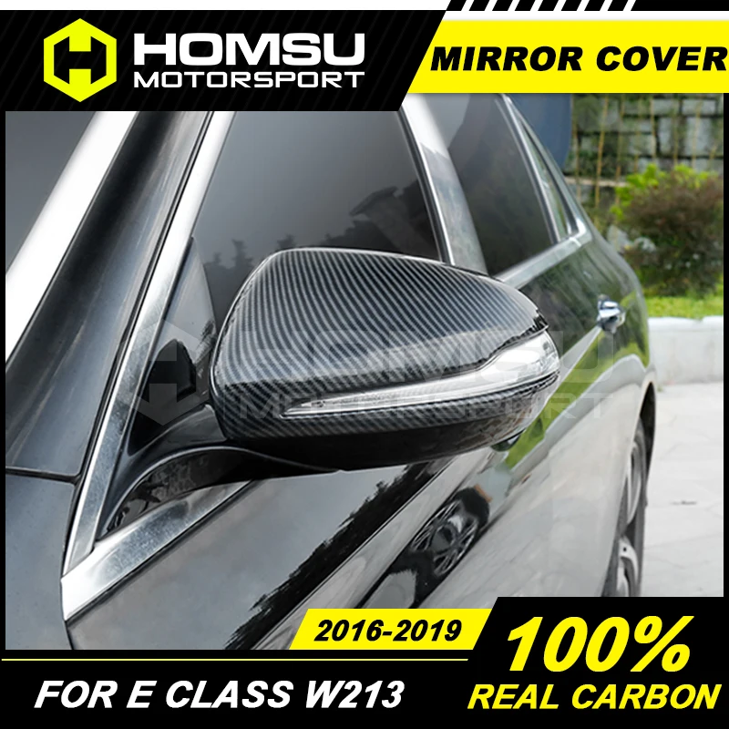 Carbon fiber Mirror cover for merced E class E200 E220 E260 E300 For E Class W213 Sedan 2015-2019