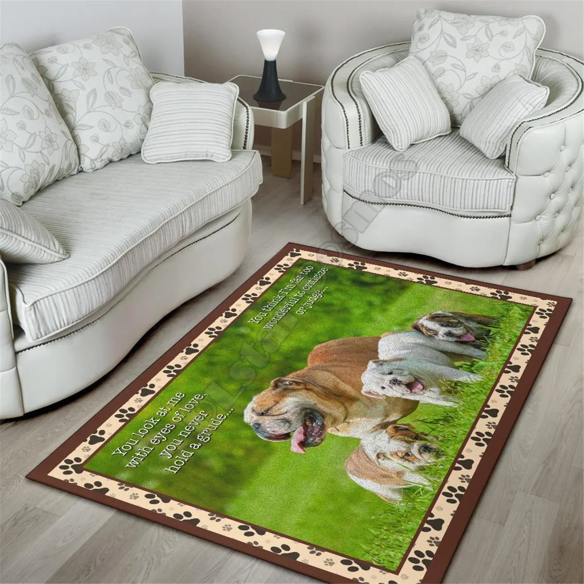 Bulldog rug area funny dog collection carpet Floor Mat Rug Non-slip Mat Dining Room Living Room Soft Bedroom Carpet 02