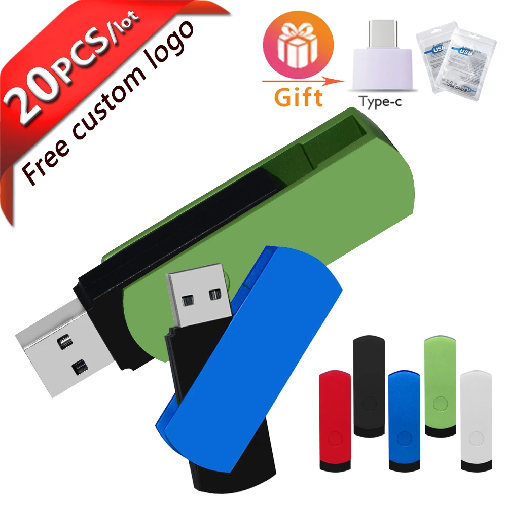 

20pcs USB Flash Drive 32GB 128GB pen drive 64GB pendrive 8GB thumb drive 4GB micro cel memoria usb memory stick gift u disk