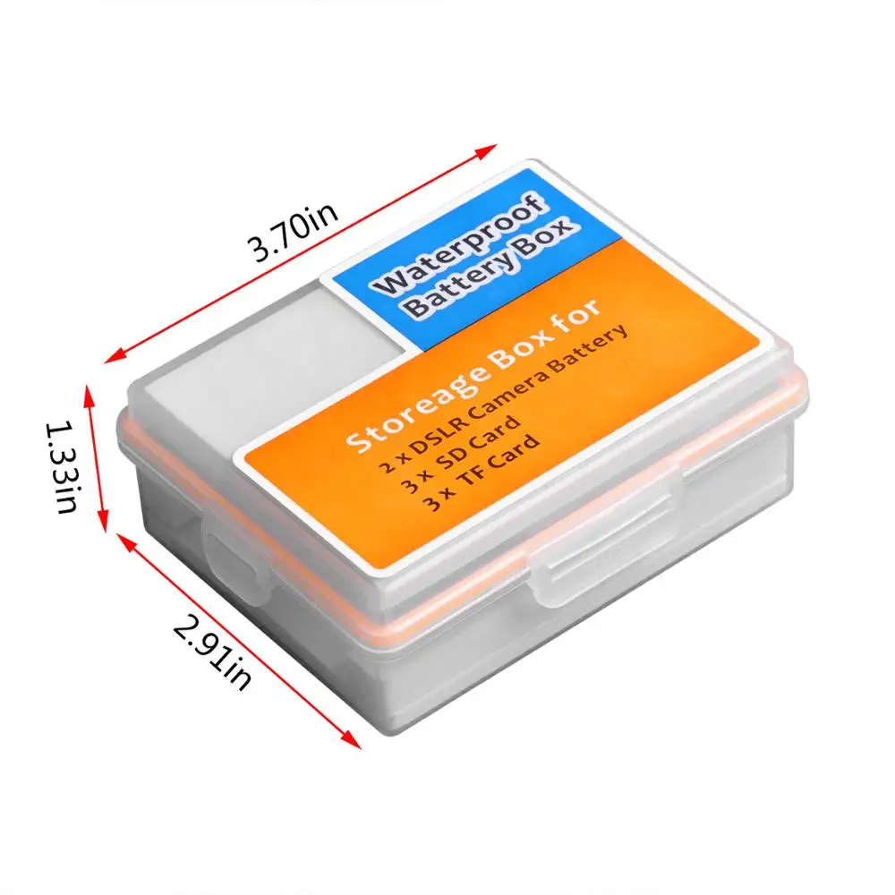 Camera Battery Storeage Box for LP-E8 LP-E6 LP-E10 LP-E12 LP-E17 EN-EL3E EN-EL14 EN-EL15 NP-FW50 NP-FZ100 BLF19 BLG10 Battery