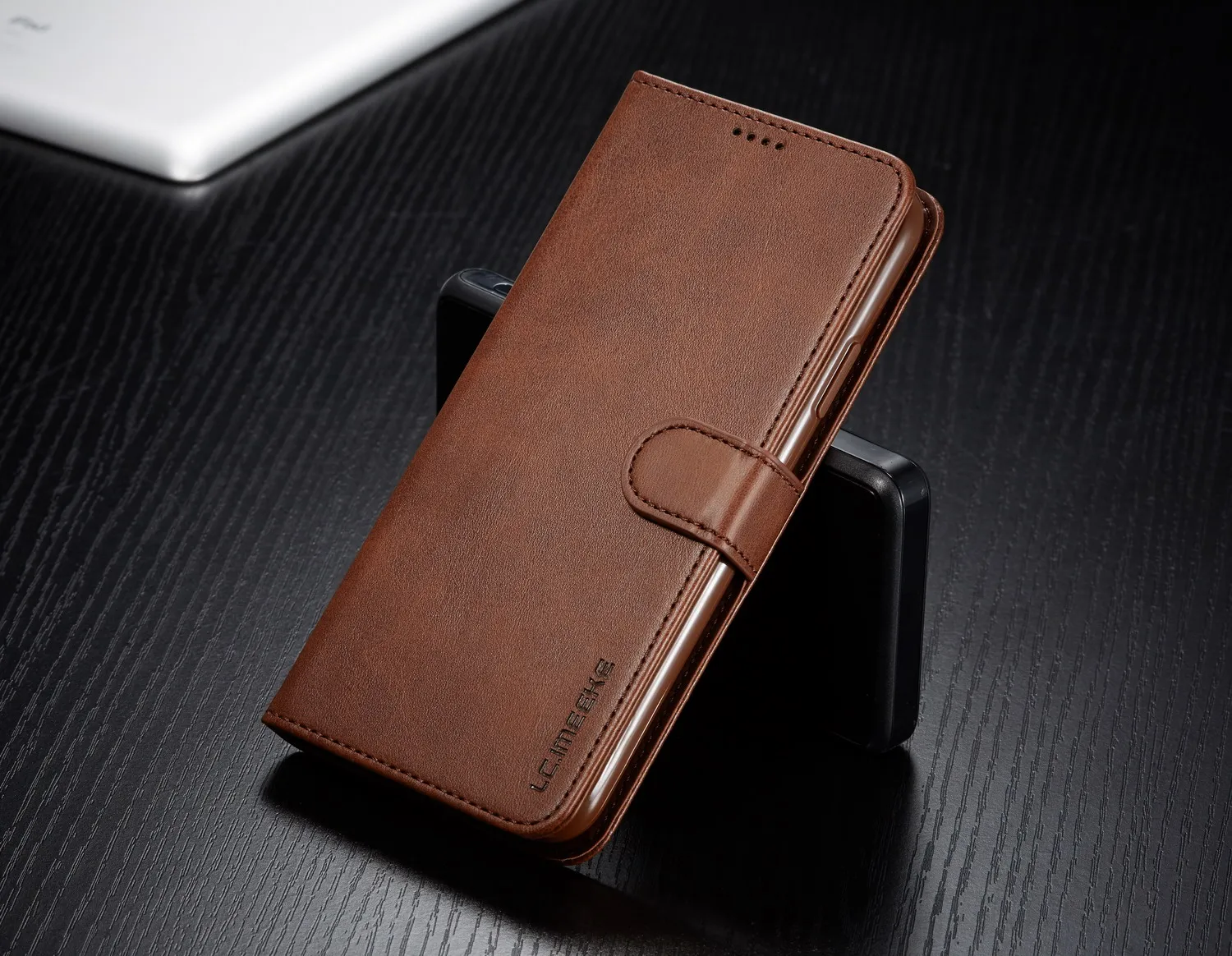 Leder-Brieftaschenhülle für iPhone 18 17 16 15 14 13 12 Pro Max Mini 11 XS XR SE 2020 Plus 5S 16e Luxus-Flip-Cover mit Kartenfach – Detail 9