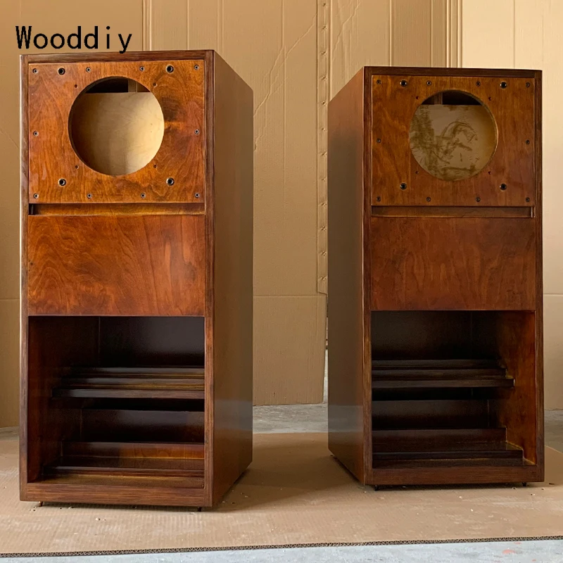 Wooddiy 8 Inch One Pair Speaker Empty Cabinet Fostex Fe206en Louderspeaker Shell Floor Box Labyrinth Full-range