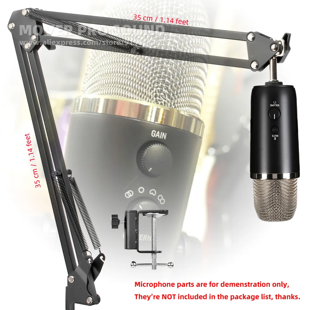 

Desktop Suspension Mic Boom Arm For Behringer BIGFOOT Big Foot Microphone Stand Table Desk Hang Tabletop Scissor Mount Holder