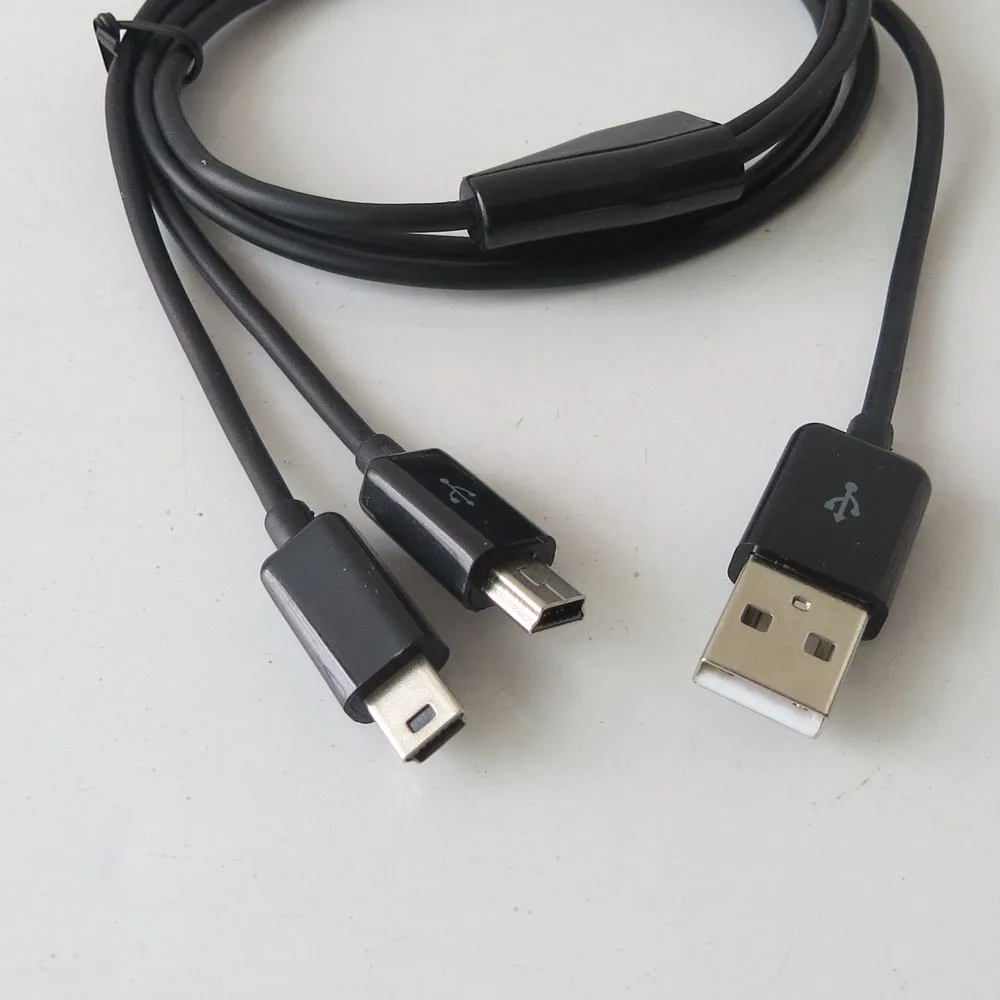 1m 3ft المزدوج مصغرة USB الفاصل كابل الطاقة 2 البسيطة USB الأجهزة في مرة واحدة