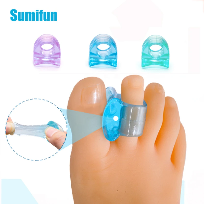 2pc Soft Silicone Big Gel Toe Separator Hallux Valgus Orthotics Thumb Corrector Protector Foot Care Tool Pedicura Finger Support