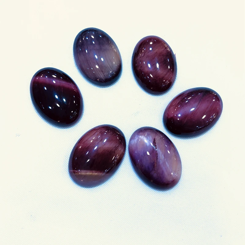 Sale 3pcs/lot Rose Purple Tiger Eye Bead Cabochon 12x16mm 15x20mm 18x25mm 22x30mm Oval Gem Stone Beads Cabochon,Ring Face